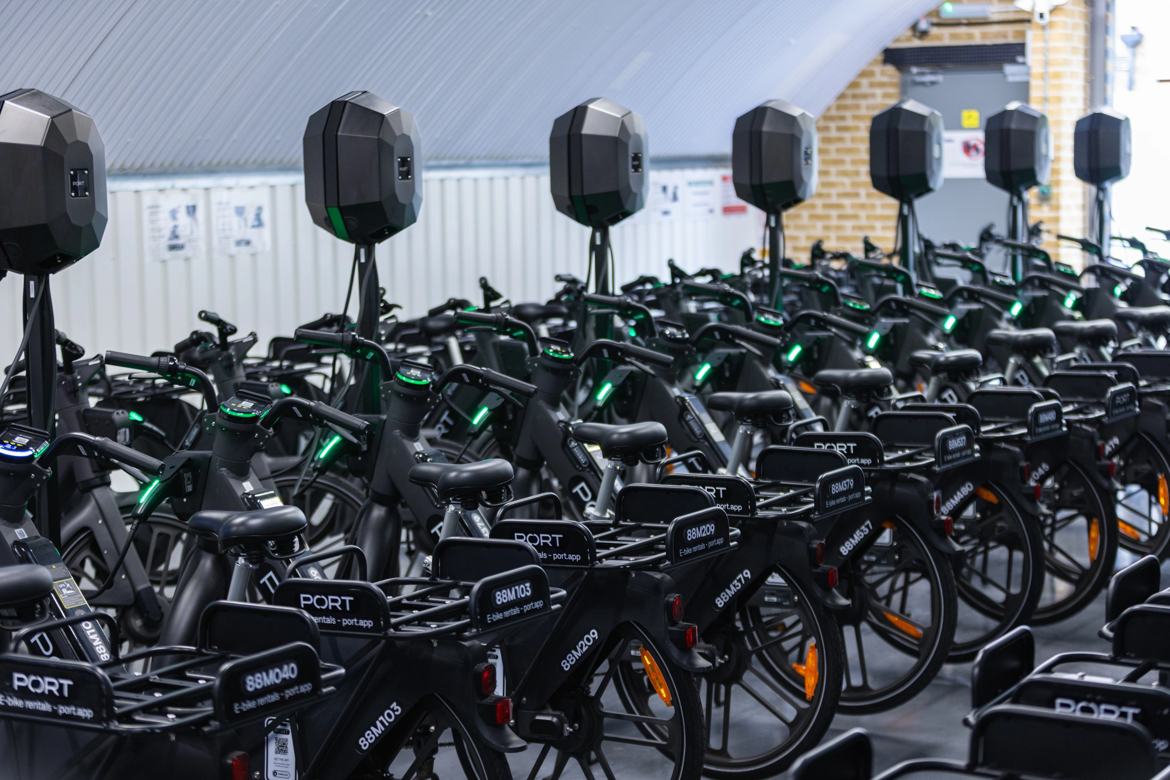 Fleet of PORT e-bikes